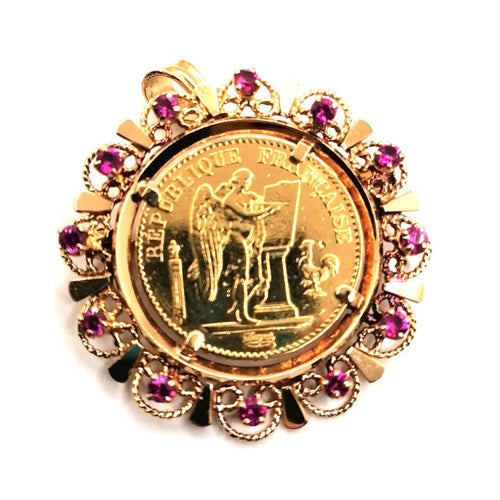 Broche Pendentif et Broche saphirs roses 58 Facettes 2562