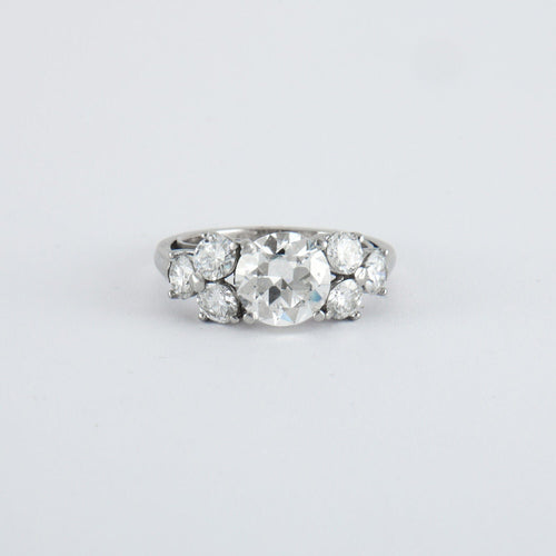 Bague 55 Bague Solitaire accompagné Diamant 2.07cts 58 Facettes ADA01