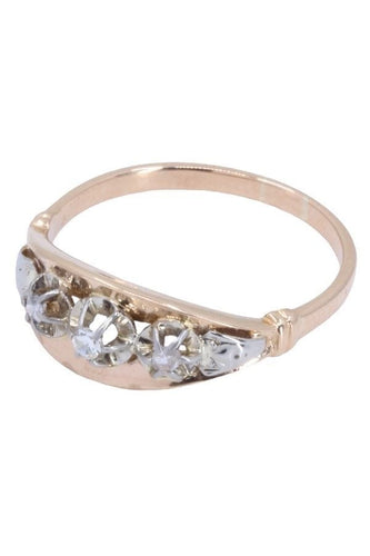 Bague 57 BAGUE JARRETIERE DIAMANTS ART NOUVEAU 58 Facettes 071081
