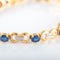 Bracelet BRACELET OR JAUNE 18K SAPHIRS ET DIAMANTS 58 Facettes LP 2142