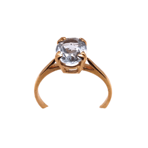 Bague 55 Bague or et Aigue Marine 58 Facettes 11668