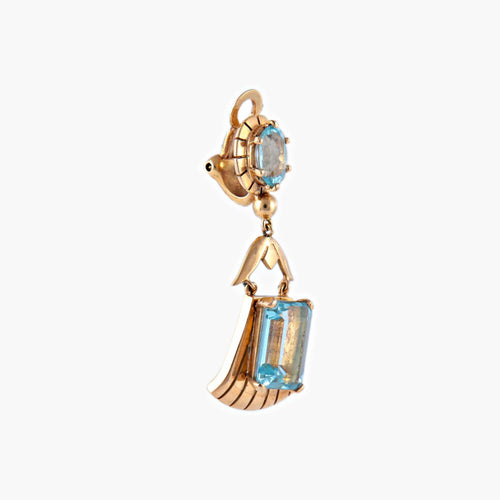 Boucles d'oreilles Boucles d'oreilles Clips Aigues-marines 58 Facettes