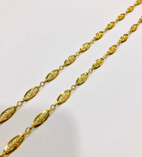 Collier COLLIER MAILLE FILIGRANE OR JAUNE 58 Facettes