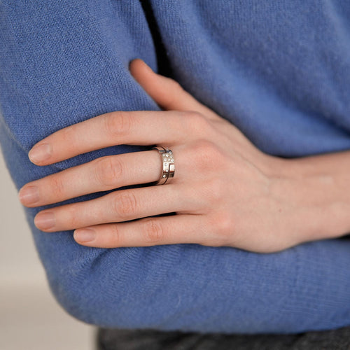 Bague 54 DINH VAN - bague Seventies Diamants 58 Facettes