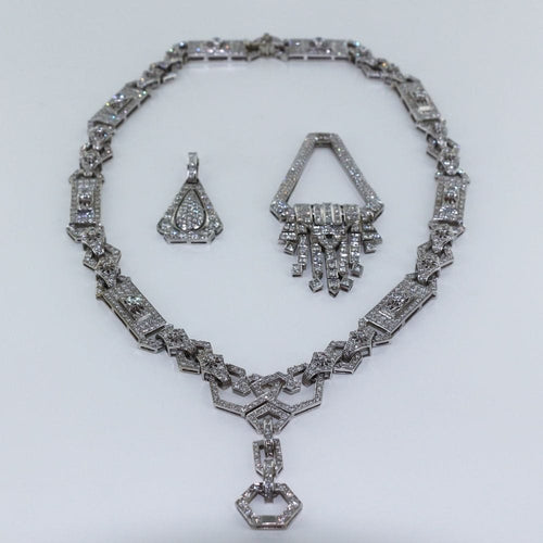 Collier Collier Art Déco 3 pièces en diamant 58 Facettes