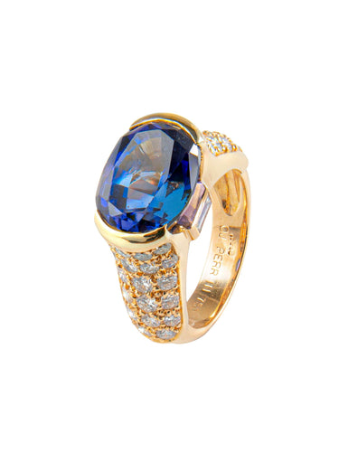 Bague 52 Bague OJ PERRIN Tanzanite et Diamants 58 Facettes