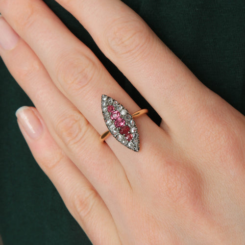 Bague 54 Bague marquise diamants 58 Facettes P3L13