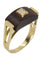 Bague BAGUE MODERNE ÉBÈNE ET DIAMANTS 58 Facettes 051891