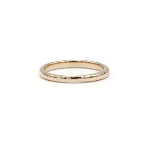 Bague 51 Demi Alliance en Or rose & Diamants 58 Facettes 230132R