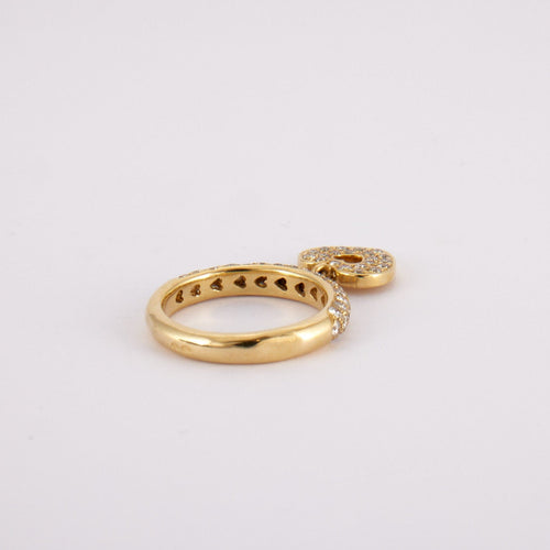 Bague 53 POIRAY - bague coeur en or jaune, diamants 58 Facettes