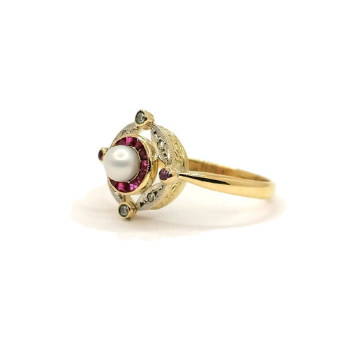 Bague 56 Bague vintage rubis diamants 58 Facettes 2554