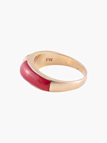 Bague Bague Jonc Or Jaune Cornaline 58 Facettes