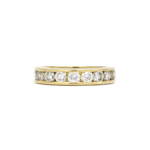 Bague 52 Demi-Alliance Or & Diamants 58 Facettes 220190R