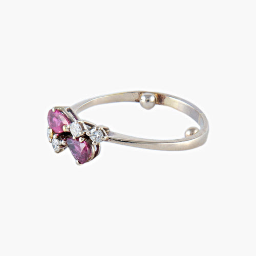 Bague Bague Rubis Diamants 58 Facettes