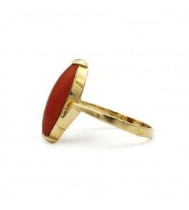 Bague Bague - Or et Corail 58 Facettes 220332R