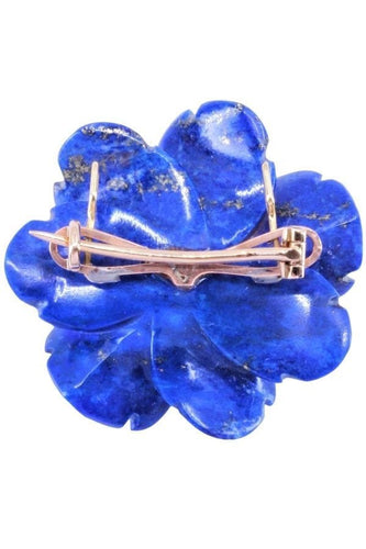 Broche BROCHE/PENDENTIF FLEUR EN LAPIS LAZULI ET DIAMANTS 58 Facettes 068501