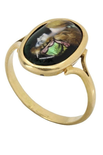 Bague BAGUE ANCIENNE ÉMAIL DE LIMOGES 58 Facettes 046541
