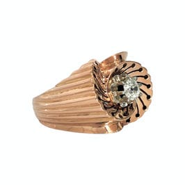 Bague 54 Bague rétro or rose diamant 58 Facettes 1-1191/1