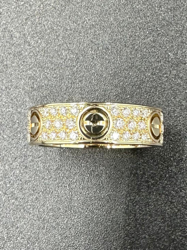 Bague 57 CARTIER - Bague "Love" Or jaune Diamants 58 Facettes