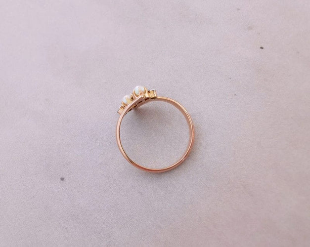 Bague Bague Ancienne Toi et Moi Or rose & Diamants 58 Facettes AA 1418