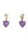Boucles d'oreilles BOUCLES D'OREILLES CŒURS AMÉTHYSTES 58 Facettes 070361