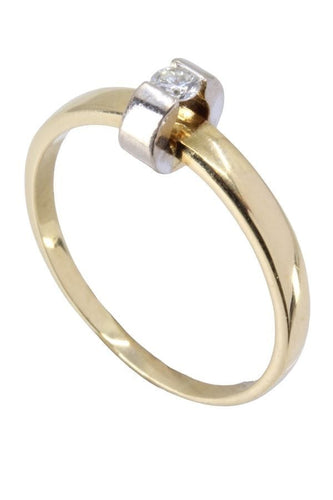 Bague Solitaire, 2 ors, diamants 58 Facettes 063631