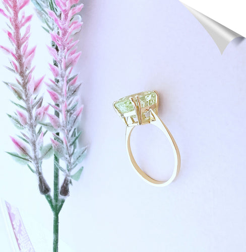 Bague Bague Béryl vert Or Jaune 58 Facettes AA 1516