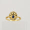 Bague 54 Bague marguerite saphir et diamants 58 Facettes Alpers