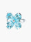 Bague 52 Bague Trèfle à quatre feuilles Topazes bleues 58 Facettes