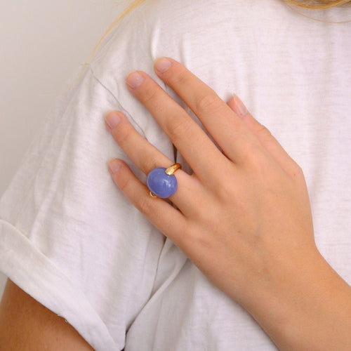 Bague 50 POMELLATO - Bague Or rose Calcédoine 58 Facettes