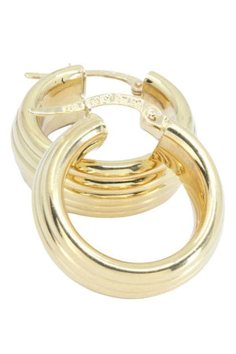 Boucles d'oreilles CRÉOLES MODERNES 58 Facettes 045851