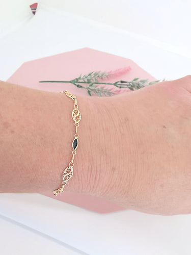 Bracelet Bracelet filigrane Saphirs Or Jaune 58 Facettes AA 1594