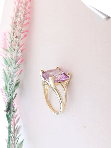 Bague Bague Améthyste coussin Diamants 58 Facettes AA 1522