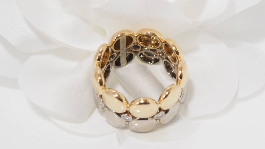 Bague 61 Bague Cartier Honeymoon en or jaune et gris 58 Facettes 31191