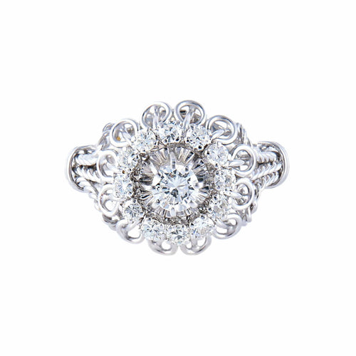 Bague 62 Bague Marguerite Torsade Diamants 58 Facettes