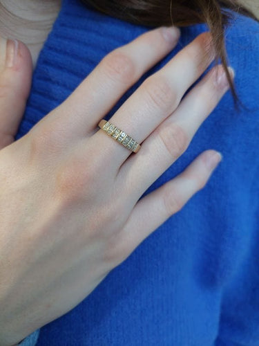 Bague 57 BAGUE JONC DIAMANTÉ 58 Facettes 080351