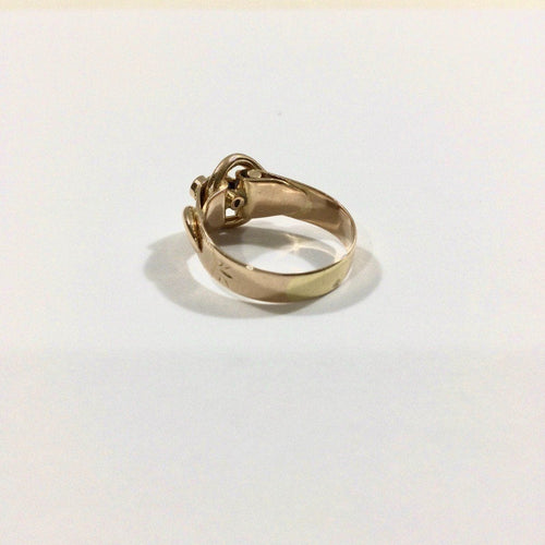 Bague 47.5 Bague Art Nouveau Or Rose Saphir Perles 58 Facettes