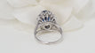 Bague 49 Bague entourage Or blanc Saphir Diamants 58 Facettes 32358