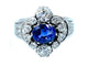 Bague Bague 19ème or, saphir et diamants 58 Facettes