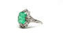 Bague 53.5 Bague style Art Déco Platine Diamants et Emeraude 58 Facettes