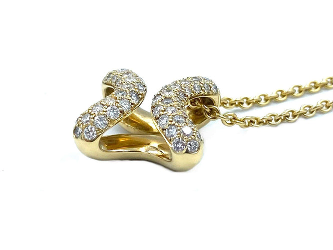 Collier HERMÈS. Collier Lima or jaune et diamants 58 Facettes