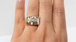Bague 53 Bague Tank en or jaune et diamants 58 Facettes 28341