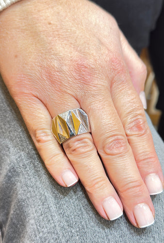 Bague Bague Versace en or blanc et diamants 58 Facettes