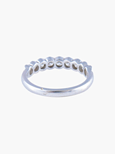 Bague Demi Alliance Or Gris 58 Facettes