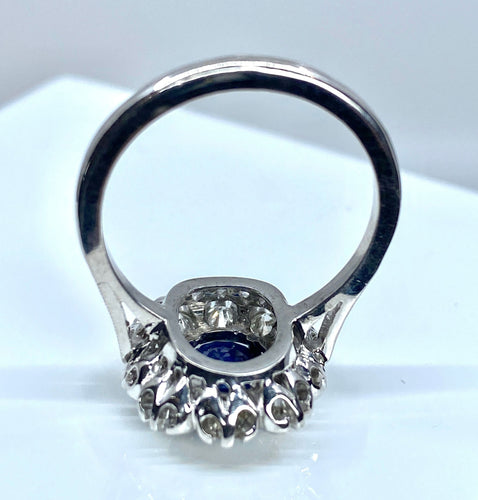 Bague 52 Bague marguerite Saphir Diamants 58 Facettes AB201