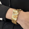 Bracelet Bracelet ouvrant Or rose et platine diamants 58 Facettes