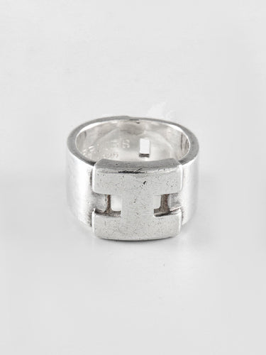 Bague 51 Bague Hermès Heraclès en Argent 58 Facettes