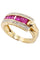 Bague BAGUE GUY LAROCHE RUBIS CALIBRÉS ET DIAMANTS 58 Facettes 039271