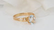 Bague 54 Bague en Or Jaune & Aigue Marine 58 Facettes 31667