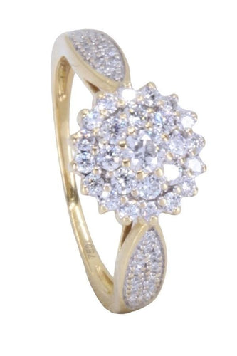 Bague 54 BAGUE MODERNE PAVAGE DIAMANTS 58 Facettes 070381
